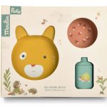 Moulin Roty: Silikonowe naczynia dla dzieci kolekcja TRZY MAŁE KRÓLIKI