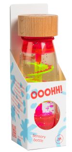 Petit Boum: Butelka sensoryczna dwufazowa MOVE SPIRALA różowa - obrazek 3