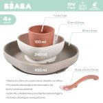 Beaba: komplet naczyń z silikonu z przyssawką Terracotta - obrazek 4
