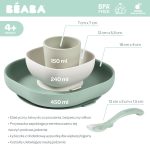 Beaba: komplet naczyń z silikonu z przyssawką Sage Green - obrazek 4