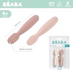 Beaba: zestaw 2 silikonowych pierwszych łyżeczek-gryzaków cotton candy/sorbet - obrazek 3