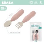 Beaba: zestaw pierwszych sztućców ze stali nierdzewnej Cotton Candy - obrazek 2