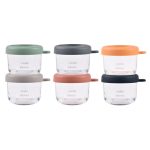 BEABA: zestaw pojemników słoiczków szklanych z zamknięciem 6 x 150 ml Sunrise Color Mix - obrazek 3