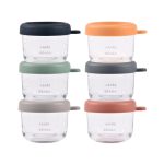 BEABA: zestaw pojemników słoiczków szklanych z zamknięciem 6 x 150 ml Sunrise Color Mix