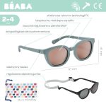 BEABA: okulary przeciwsłoneczne dla dzieci 2-4 lata Bright - Smokey Green - obrazek 3