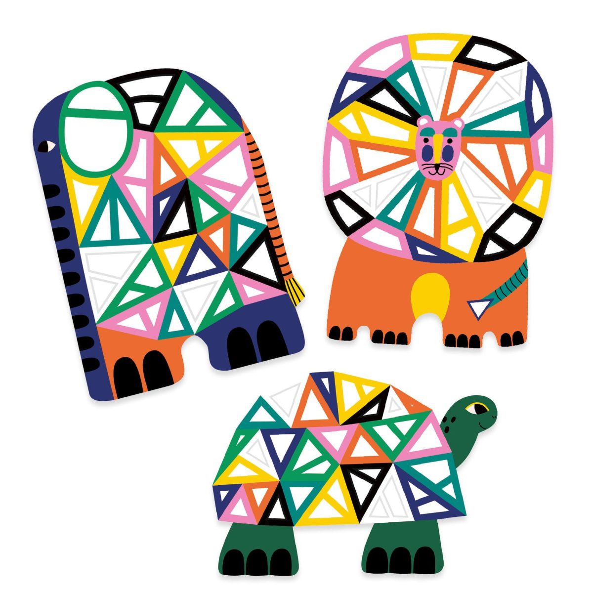 Djeco: ZESTAW ART Mozaiki piankowe AFRYKA - obrazek 4