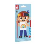 Janod: kredki akwarelowe z pędzelkiem 12 kolorów 3+