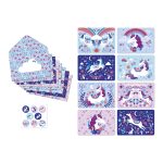 Janod: zestaw zaproszeń papeteria Jednorożce Kraina Snów 6+ - obrazek 2