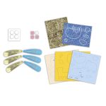 Janod: zestaw kreatywny do tworzenia biżuterii brokatowe spinki do włosów Egzotyczne Zwierzęta 5+ - obrazek 3