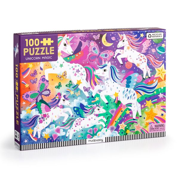 Mudpuppy: puzzle magiczne jednorożce 100 elementów 5+