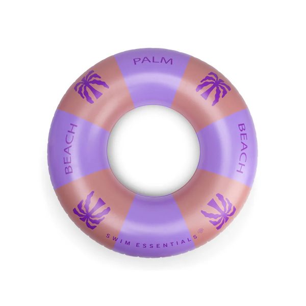 The Swim Essentials: dmuchane koło do pływania 120 cm Palm Trees Purple