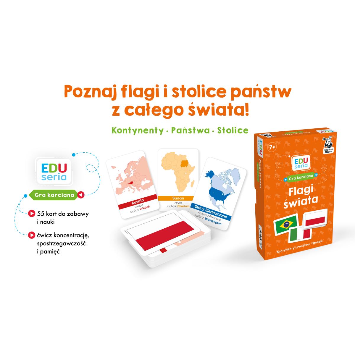 Projekt bez nazwy (3) Kapitan Nauka: gra karciana Flagi Świata EDUseria - obrazek 2