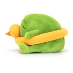 Jellycat: Deszczowa Żaba Ricky z Kaczuszką do Pływania 18 cm - obrazek 2