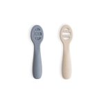 Mushie: Pierwsze Łyżeczki dla Niemowląt 2-pack - Tradewinds/Shifting Sand