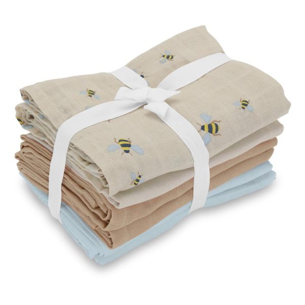 Vanilla Copenhagen: Muślinowe pieluszki 6 pack 70x70 cm Honeybee