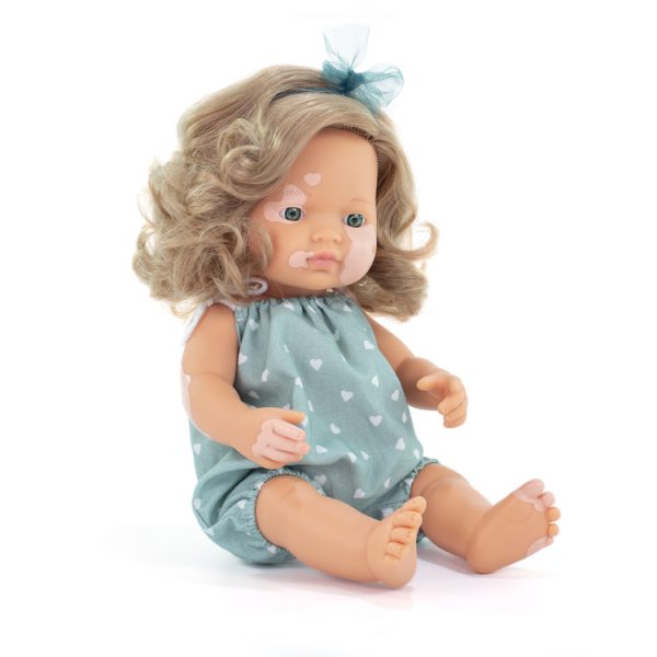 Miniland: lalka dziewczynka Europejka 38 cm Ciemny Blond Bielactwo My Friends & Me