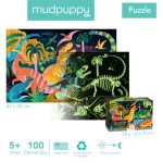 Mudpuppy: puzzle świecące w ciemności park dinozaurów 100 el. 5+ - obrazek 2