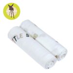 Lassig: Bambusowy otulacz kocyk 120x120cm Happy Fruits Pear zestaw 2 szt.