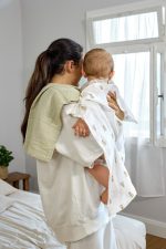 Lassig: Bambusowy otulacz kocyk 120x120cm Happy Fruits Pear zestaw 2 szt. - obrazek 3