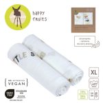 Lassig: Bambusowy otulacz kocyk 120x120cm Happy Fruits Pear zestaw 2 szt. - obrazek 5