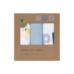 Lassig: Bambusowy otulacz kocyk 80x80cm Happy Fruits Lemon zestaw 3 szt. - obrazek 4