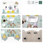 Janod: duża drewniana tablica manipulacyjna 20 aktywności Miś Pure 18m+ - obrazek 5