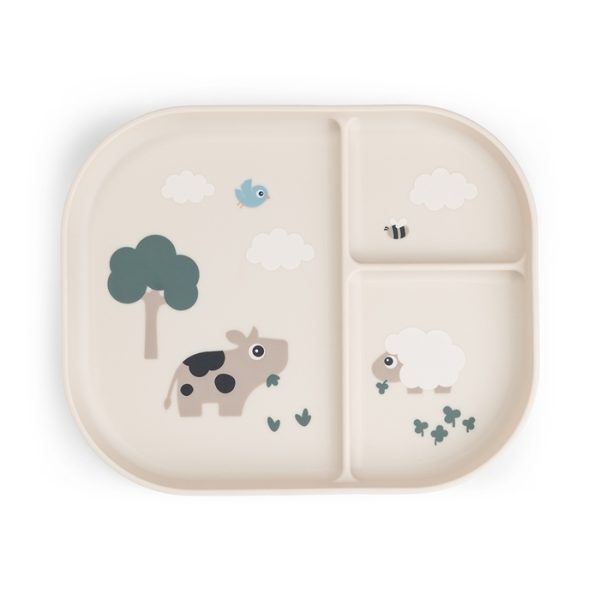 Done by Deer: Talerzyk Dzielony Foodie Tiny Farm Sand