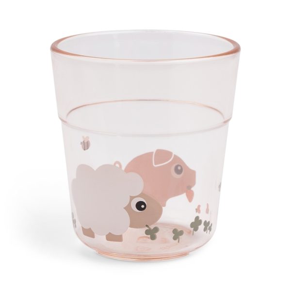 Done by Deer Kubek dla Dziecka Glass L 220ml Tiny Farm Powder