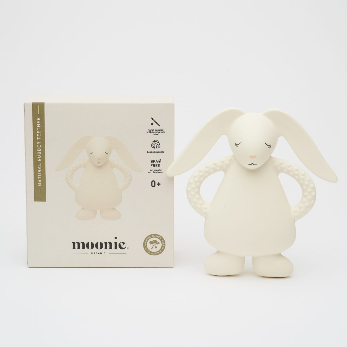 MOONIE gryzak z naturalnego kauczuku królik CREAM - obrazek 1