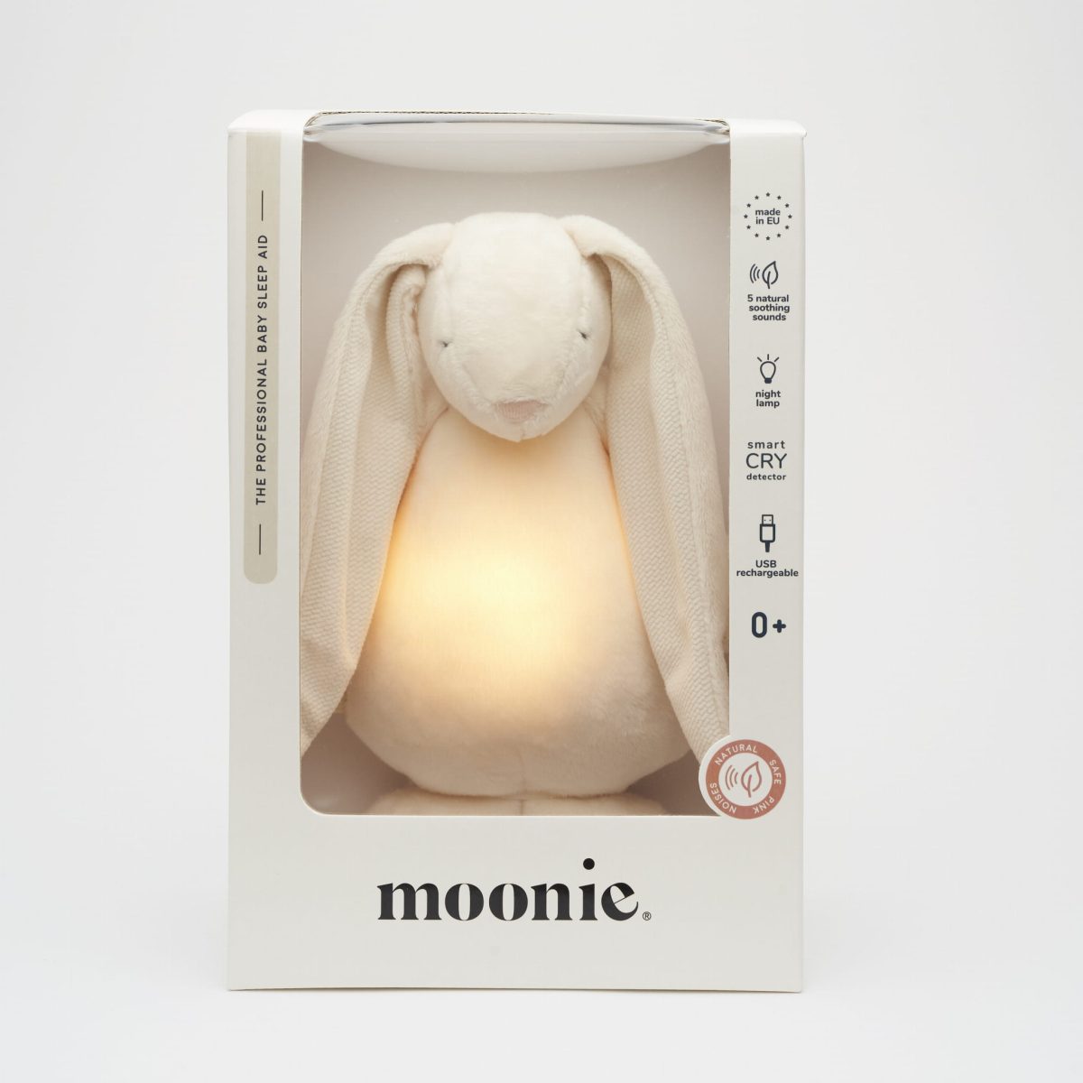 MOONIE 2.0 szumiący królik z lampką CREAM - obrazek 2