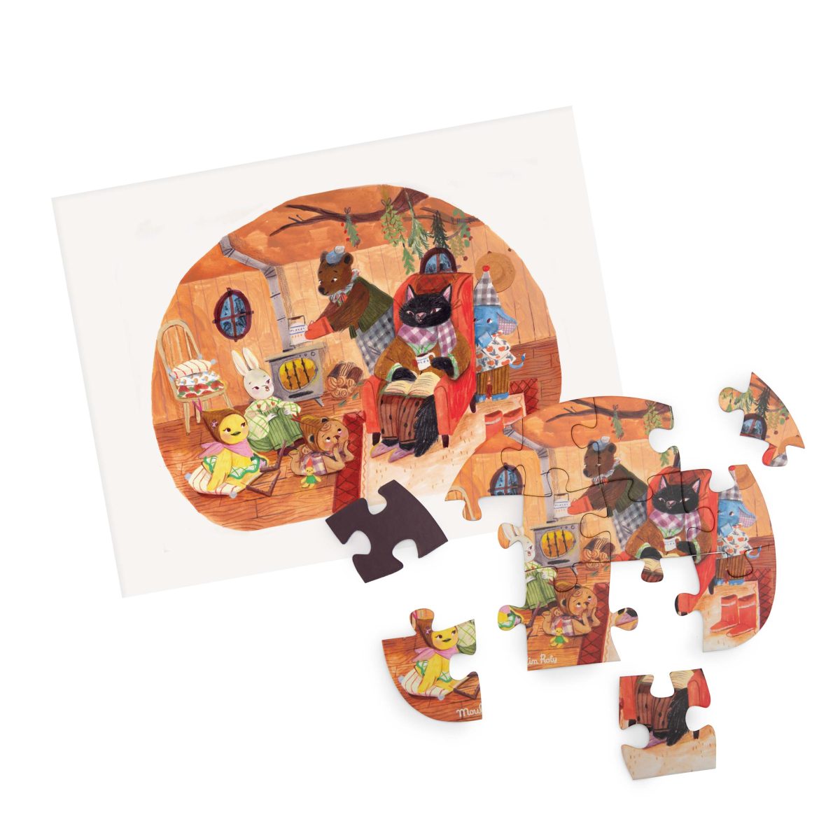 681440_6 Moulin Roty: Puzzle 4 x 12 el. LES MINOUCHKAS - obrazek 5