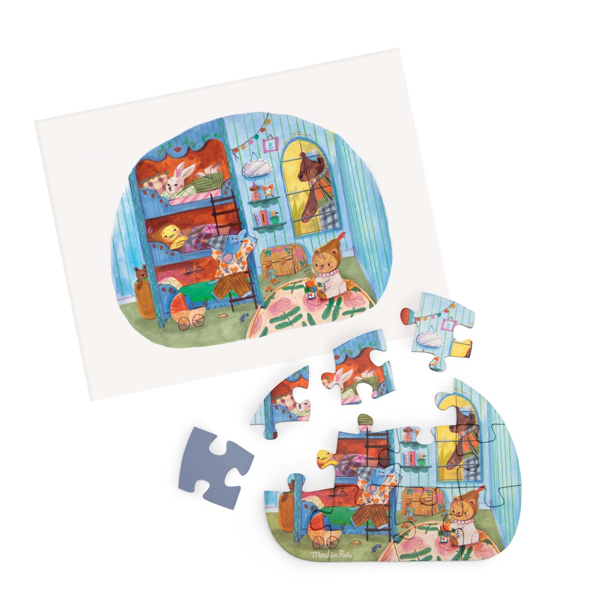 681440_8 Moulin Roty: Puzzle 4 x 12 el. LES MINOUCHKAS - obrazek 3