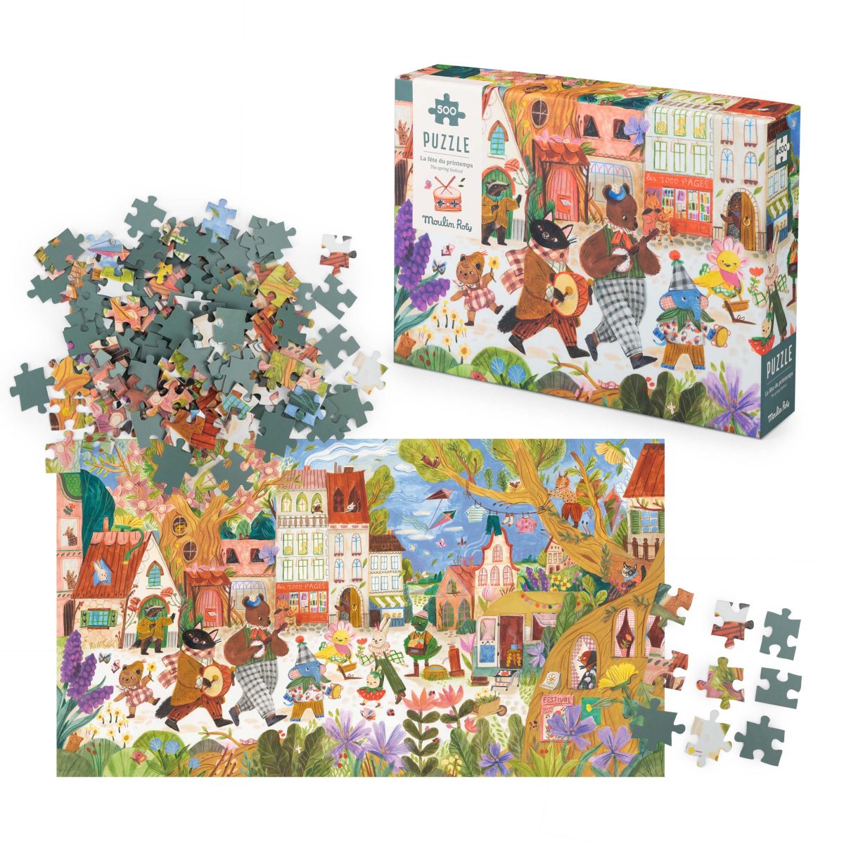 Moulin Roty Moulin Roty: Puzzle FESTYN 500 el. LES MINOUCHKAS - obrazek 2