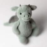 JellyCat: Smok Miętowo-Szary 31 cm - obrazek 2
