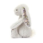 Jellycat: Króliczek Srebrny z Kwiecistymi Uszami Bloom 18 cm - obrazek 2