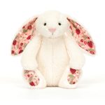 Jellycat: Króliczek Kremowy z Kwiecistymi Uszami Berry 18 cm - obrazek 3