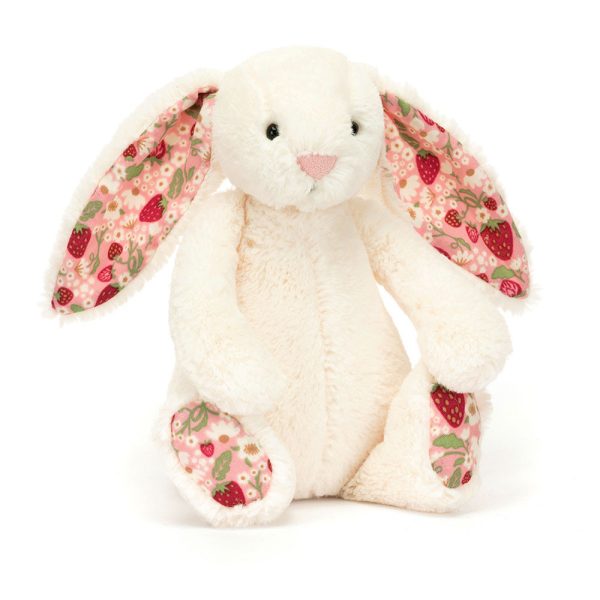 Jellycat: Króliczek Kremowy z Kwiecistymi Uszami Berry 18 cm