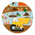 Djeco: Puzzle kartonowe gigant PLAC BUDOWY 12 el. - obrazek 4