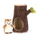 JellyCat: Leśny Domek Dziupla Sówka 18 cm