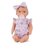LullaBaby: Lalka NIEMOWLĘ ze smoczkiem, w ubranku w kwiatuszki i opasce - obrazek 10