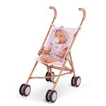 LullaBaby: Lalka NIEMOWLĘ ze smoczkiem, w ubranku w kwiatuszki i opasce - obrazek 6