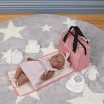 LullaBaby: Torba do przewijania, z akcesoriami do karmienia lalki niemowlaka - obrazek 4
