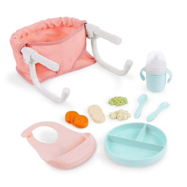 LullaBaby: Zestaw do karmienia lalki, z FOTELIKIEM przypinanym do blatu