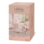 LullaBaby: zestaw dla lalki NIEMOWLAKA – krzesełko do karmienia, kojec i spacerówka LILA - obrazek 5