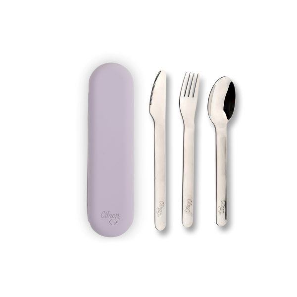 Citron: Zestaw Sztućców ze Stali Nierdzewnej - Purple