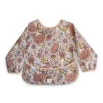 Mushie: Śliniak z Długim Rękawem – Retro Flowers