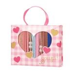 Souza! gumki do włosów z perełkami w różowym pudełeczku Lente 24 szt.