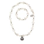 Souza! zestaw naszyjnik i bransoletka muszelki białe Famke