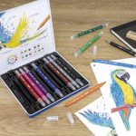 MILAN: flamastry z 2 końcówkami 12 kolorów w metalowym opakowaniu - obrazek 2