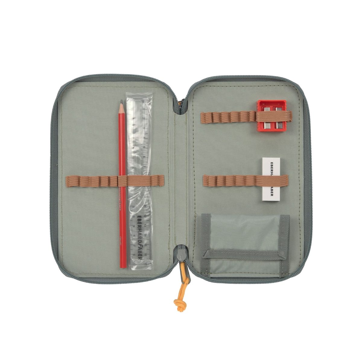 Lassig: Piórnik szkolny potrójny z wyposażeniem Unique Olive - obrazek 5